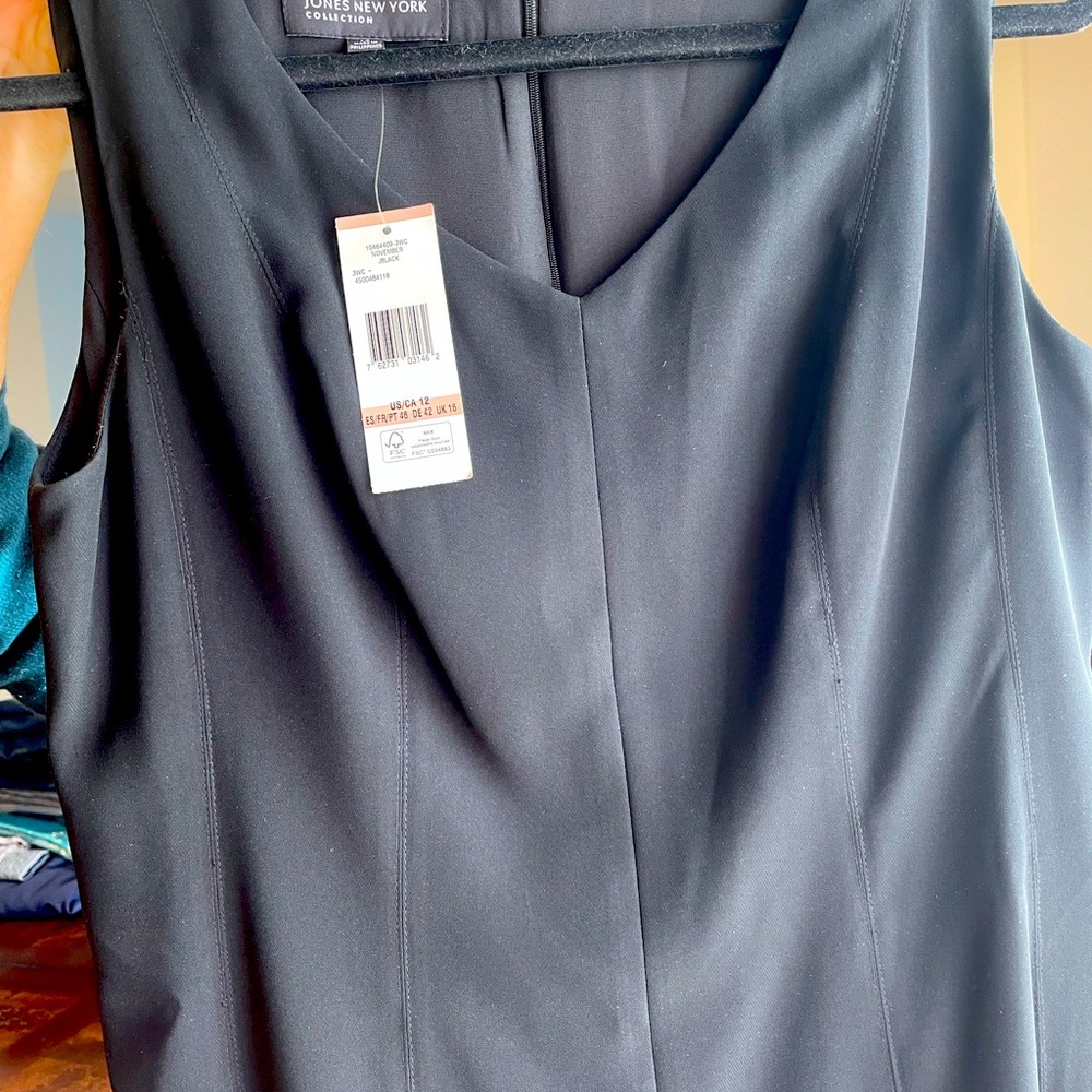 Brand new slick black sleeveless dress.